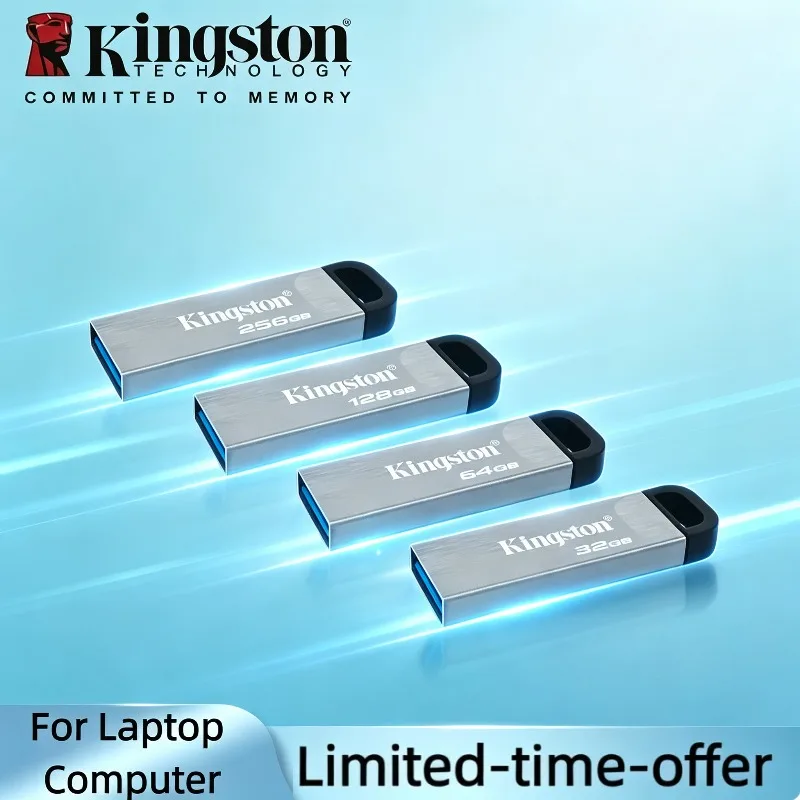 Kingston Original DataTraveler Kyson USB Flash Drive 32GB 64GB 128GB 256GB USB 3.2 Flash Penrive DTKN Pen Drive for Computer