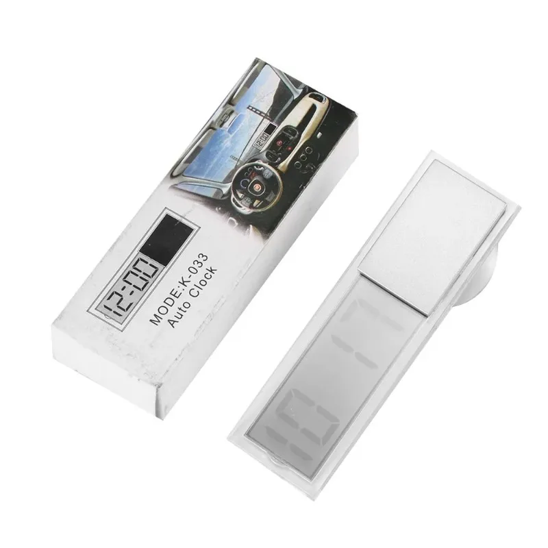 LCD Display Mini Portable Electronic Window Clock with Suction Cup Watch Car Interior Ornament Accessories