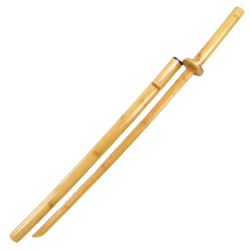 Martial Arts Practice Sheathed Bamboo and Wood Knife