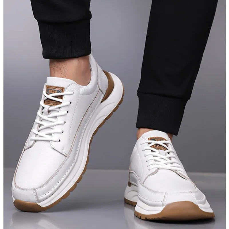 New Arrival Leather Casual Shoes Leisure Walk Sneakers Outdoor Lace-up Mens Skateboard Footwear Tenis Masculino Sneaker Trainers