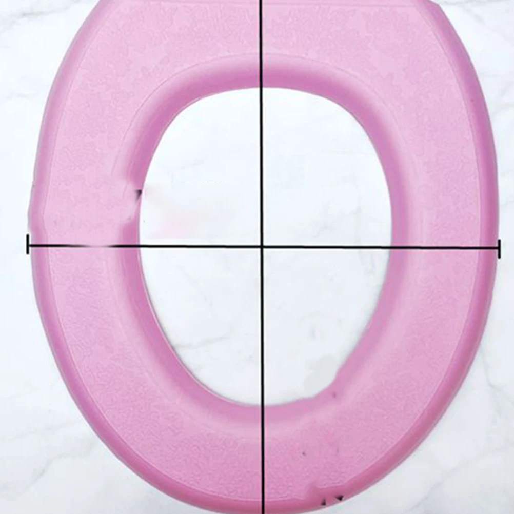

2Pcs O shaped Toilet Seat Cover Waterproof Cushion Elongated Replacement Bathroom Soft Warm Practical Gift Ladies