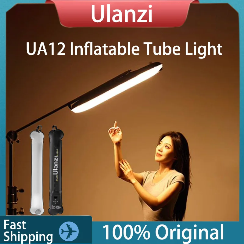 

Ulanzi UA12 Inflatable Tube Light Bi-color 12W Portable 2700-6500k LED Foldable Fill Light For Live Vlog Outdoor Photography