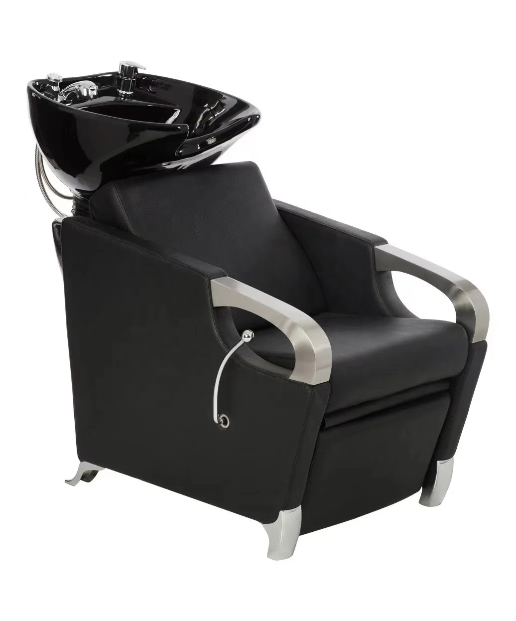 American Hair Salon Washing Chair Ceramic Shampoo Chair for Washing Hair Comfortable Barber Shop Wash Unit