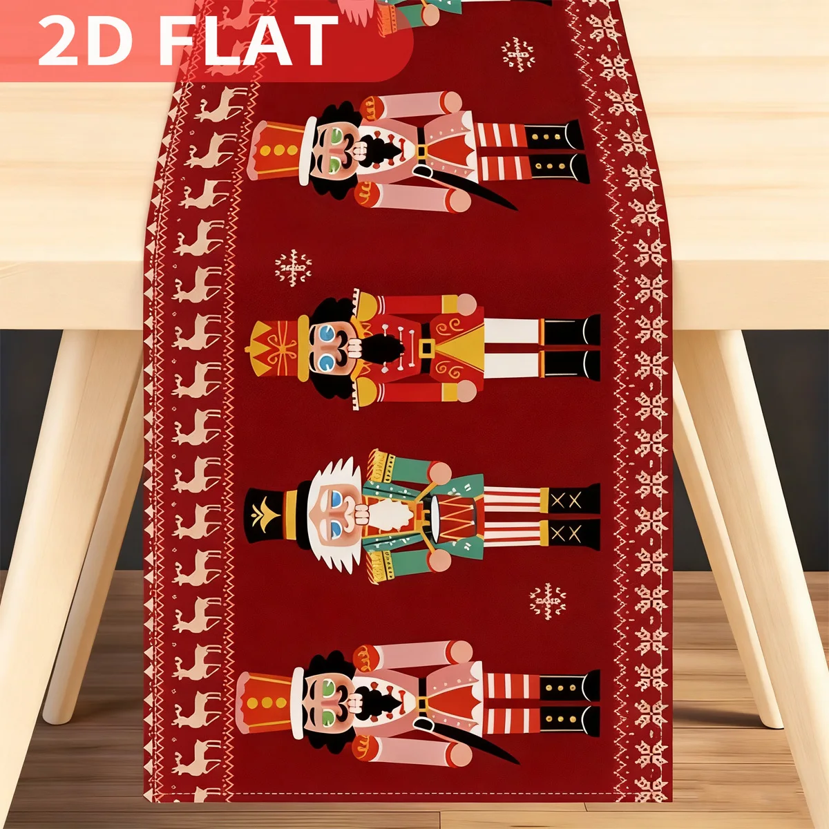 

Red carbine gun table covers, Christmas tree and snowflake table runner, home decoration, for holiday coffee or dining table