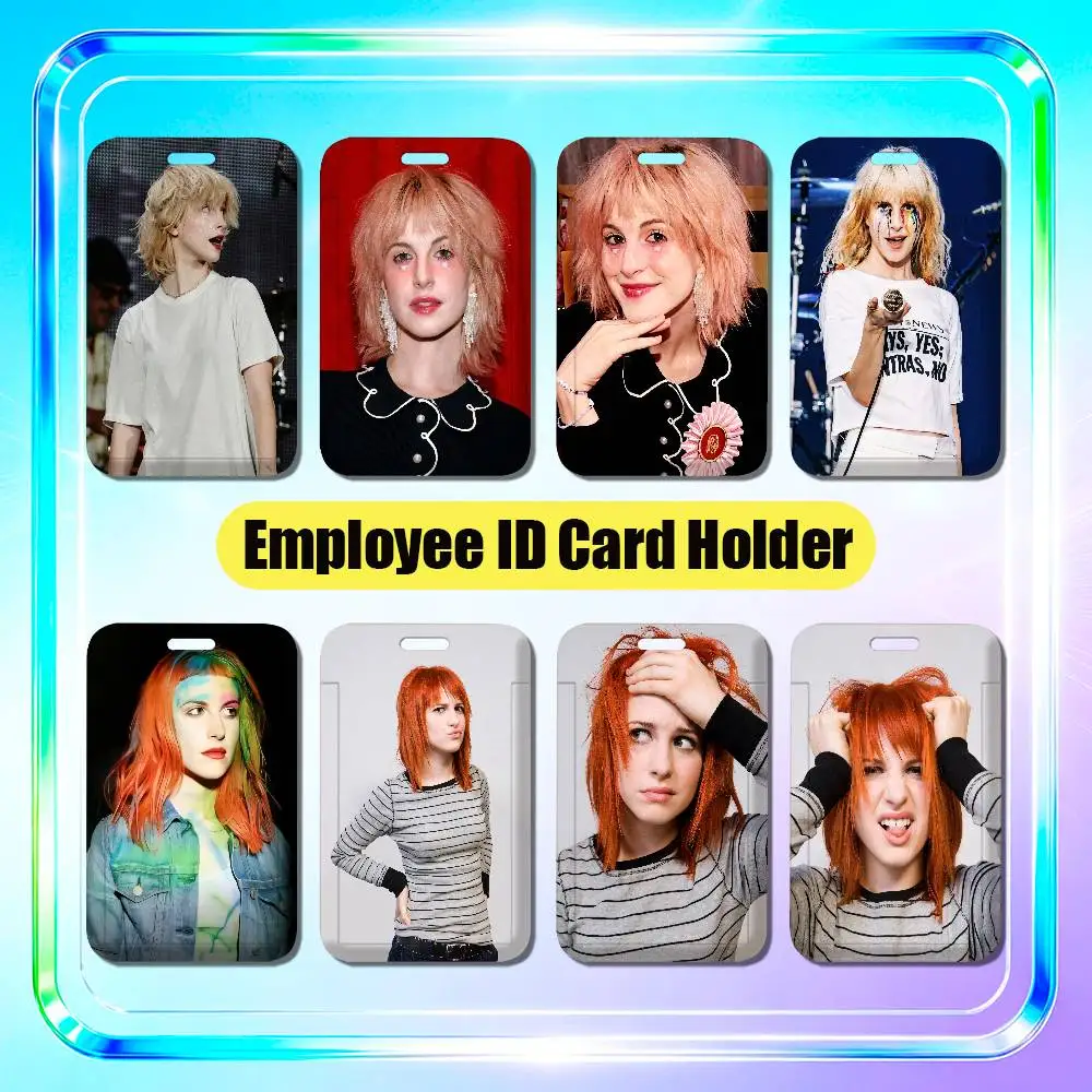 For Singer Hayley Williams Employee ID Card Holder Badge Office Student Bank Work Credit Decoration Case