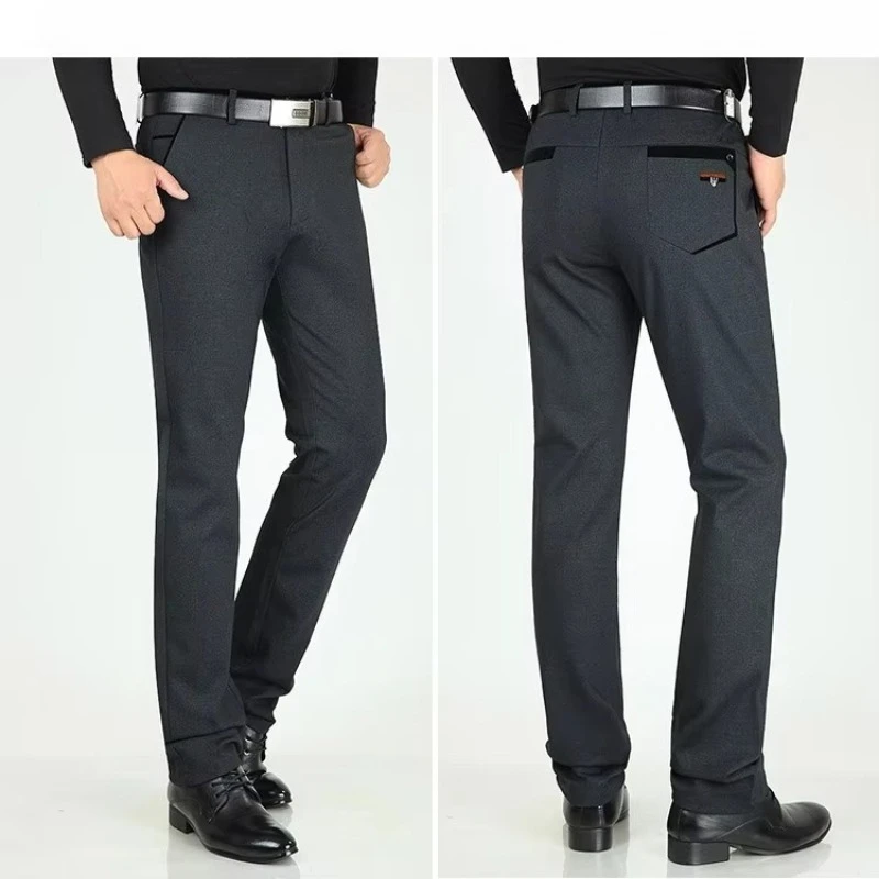 Men's Suit Pants High Quality Summer Men Dress Pants Straight Business Mens Formal Pants Big Size Classical Trousers