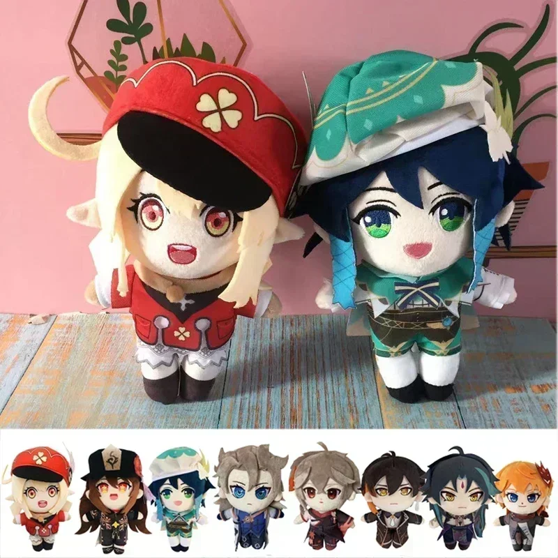 20cm Game Genshin Impact Plush Toys Fatui Doctor Dottore Plushie Doll Lynette Freminet Xianyun Charlotte Cosplay Stuffed Pillows