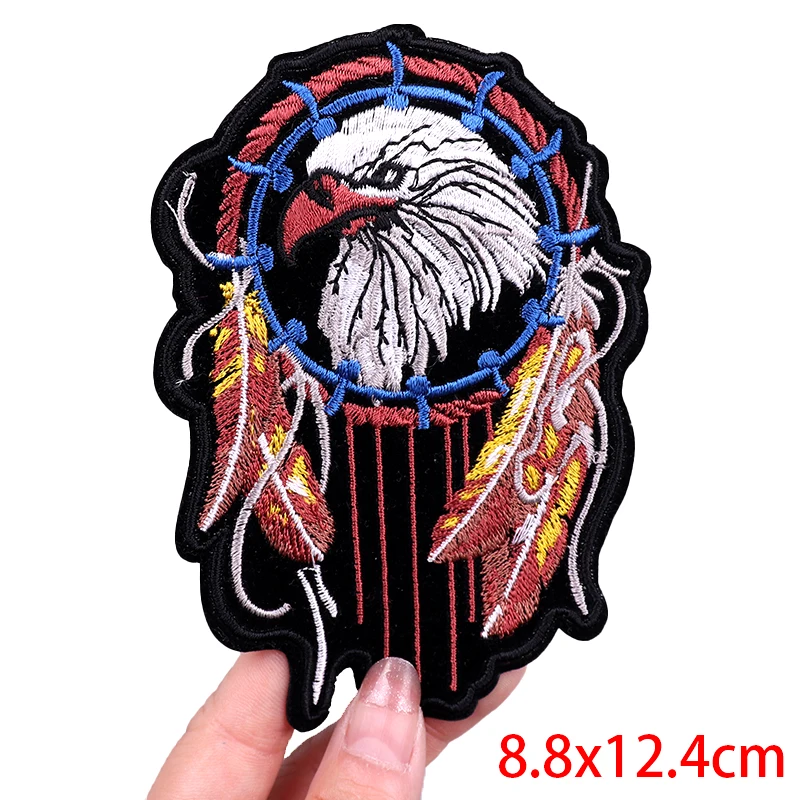 Motorcycle Biker Embroidery Patch Iron On Patches For Clothing thermoadhesive Patches On Clothes Jacket DIY Ironing Sew Sticker