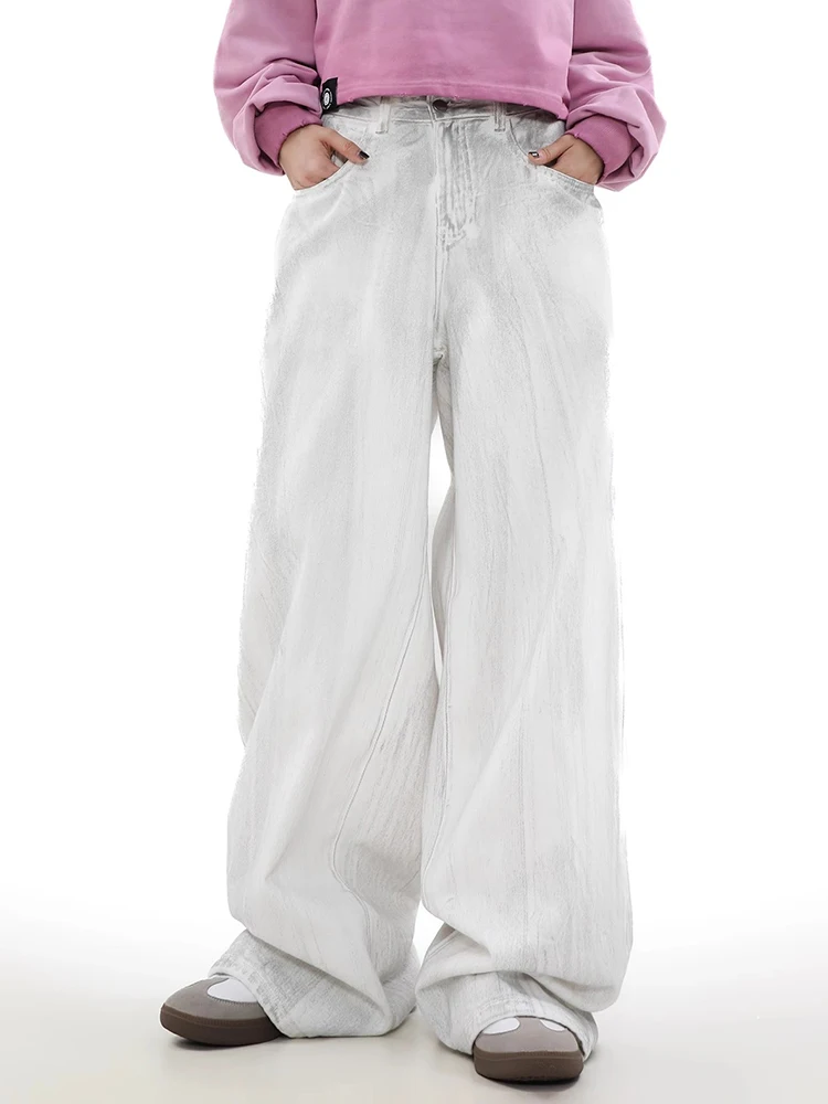 

Vintage 90S Baggy Denim Trousers Female Y2K High Waist Loose Wide Leg Jeans Women Streetwear Casual Straight Pants