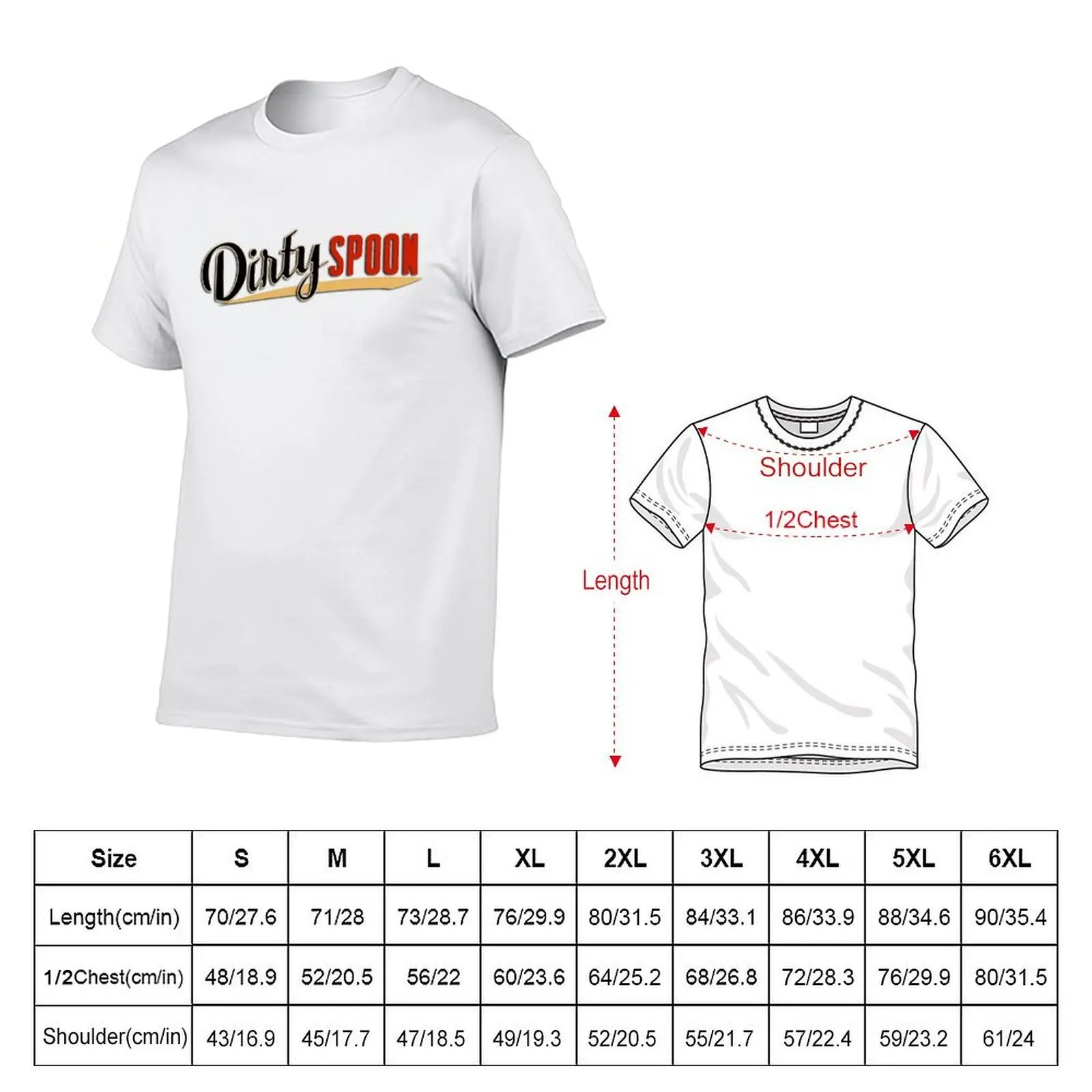 Dirty Spoon Logo T-Shirt kawaii clothes cotton man t-shirts mens fashion