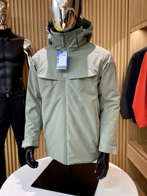

Outdoor Winter Cotton Jaet Men's Warmth Windproof Water-resistant 3D Tailoring Thiened Hooded Stand Fit Casual Coat