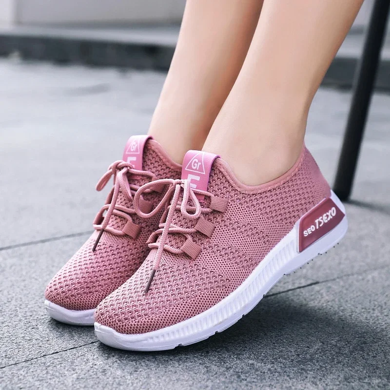 

Women's Tennis Shoes Flat Breathable Mesh Sports Shoes 2024 New Vulcanized Shoes Outdoor Sports Gym Four Seasons Comfortable