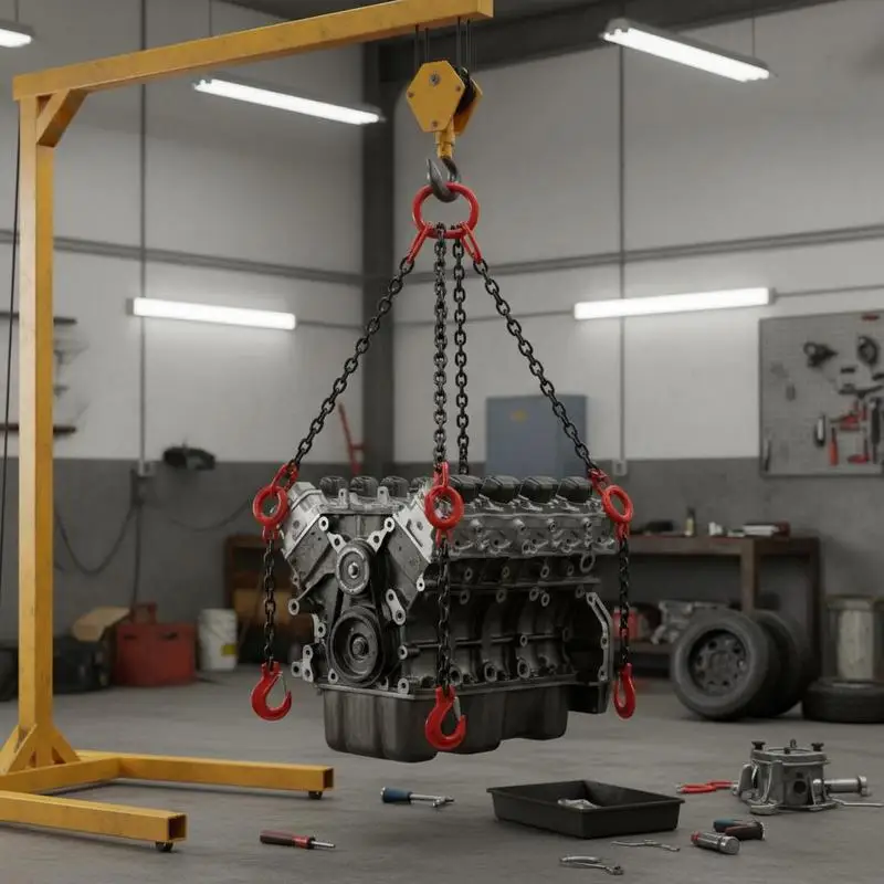 

Lifting Chain Assembly 5/16" x 10' For Construction, Warehouse, Garage, 4 Leg G80 Grade Alloy Steel 5 Ton Capacity Heavy Duty Hoist Hooks Engine Lifting Sling