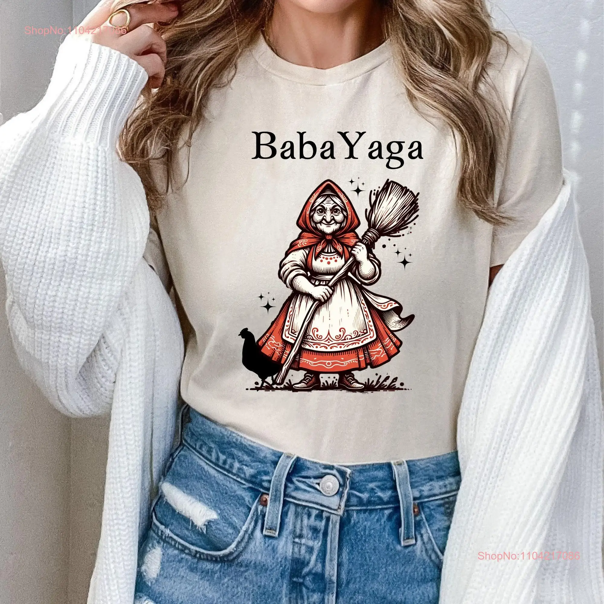 Baba Yaga Polish Folklore Jersey  T Shirt for Lover  long or short sleeves