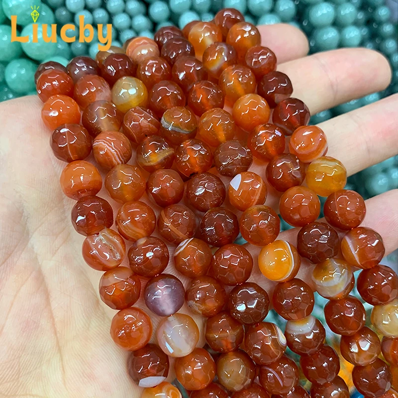 Echte Naturstein rote Achate Perlen für Schmuck herstellung DIY fertige Produkt dekoration Handwerk Kopf bedeckung 15 "Strang 4/6/8/10/12mm – Detail 6