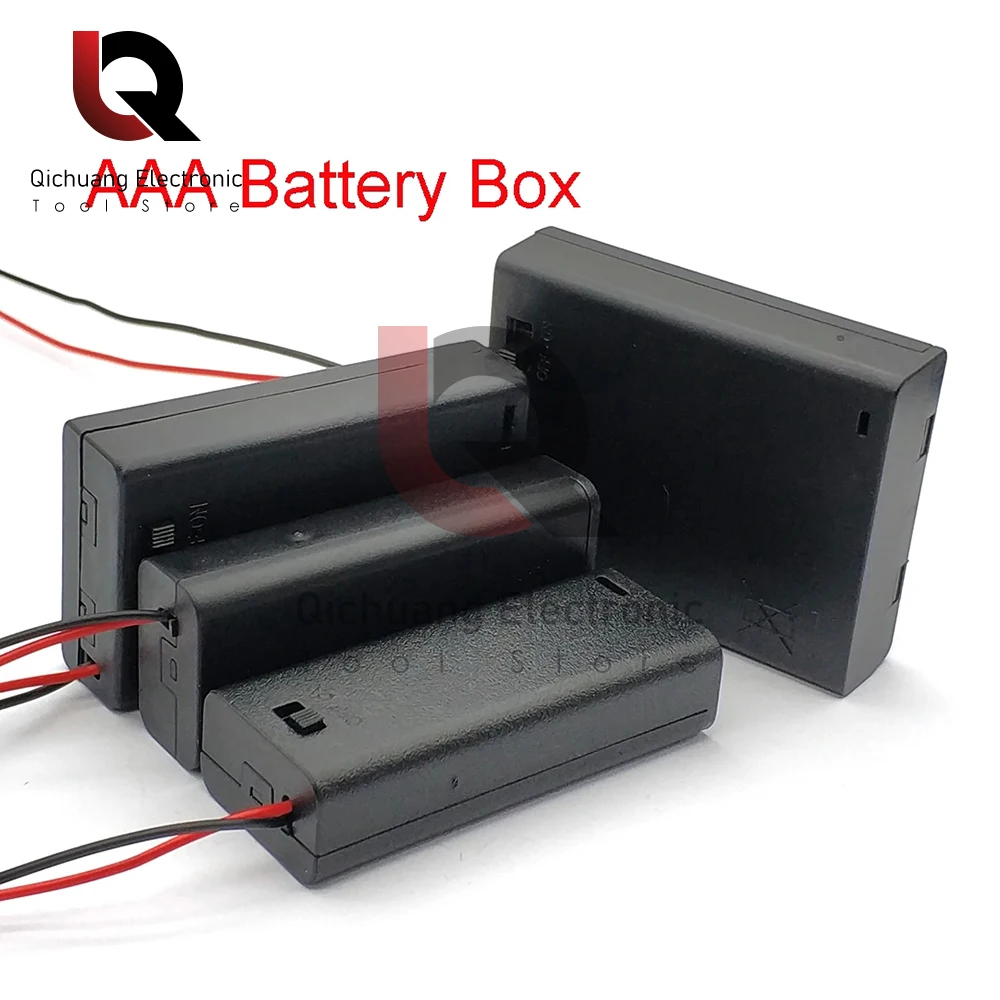 Hochwertige DIY Batterie Box 2 3 4 Slots AA AAA Batterien Container Mit Schalter&Abdeckung für 18650 AA Schwarz Batterie Aufbewahrungskoffer