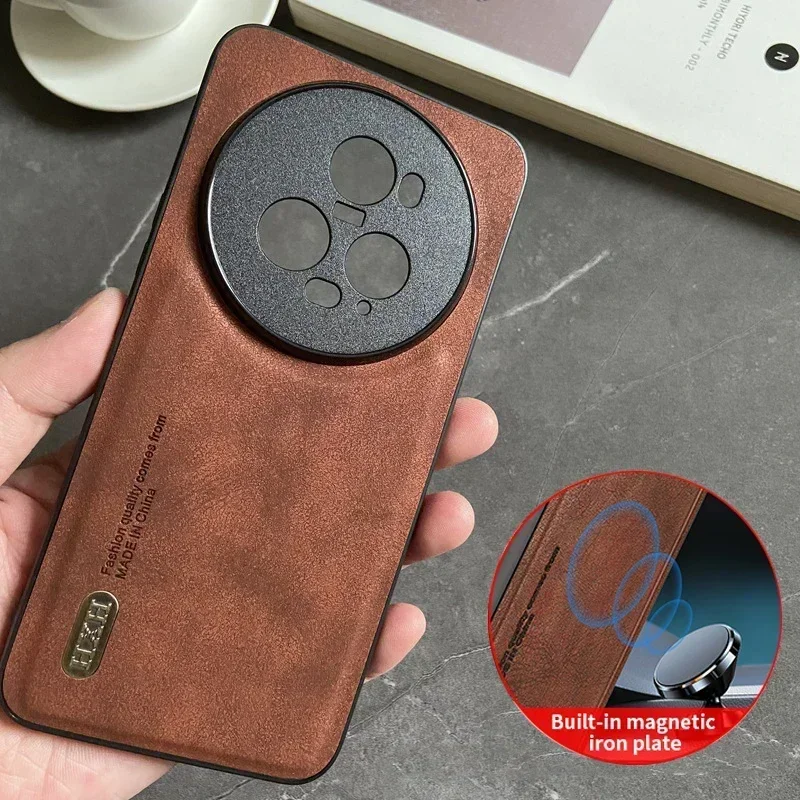 Magnetic for Honor 100 Magic 6 5 Lite Pro Ultimate 90 80 SE GT X50i Case Leather Matte Soft Full Camera Protect Cover Shell Capa