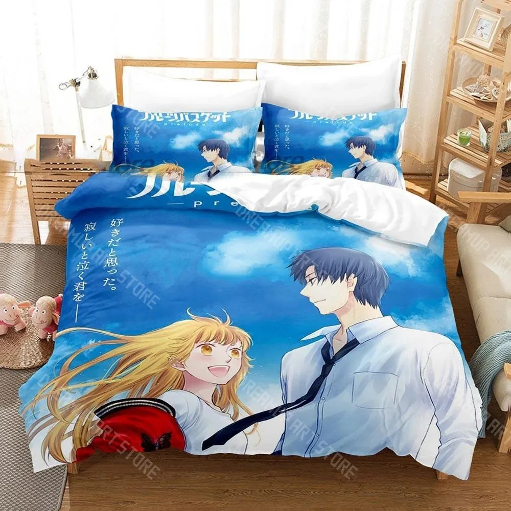 3D Printed Fruits Basket Anime Bedding Set for Boys Girls Duvet Cover And Pillowcase Twin Queen King Full Single Double Sizes