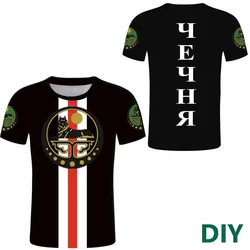 Chechen-chechen Flag-男性と女性のための特大の3DプリントTシャツ,ラウンドネック,半袖,楽しいグラフィック,ストリートウェア,夏