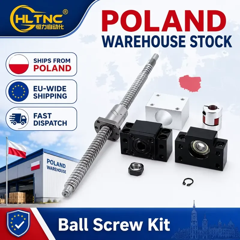 Poland Stock SFU1204 Ball Screw Kit With BK BF End Support DSG12H Nut Seat 6.35x8mm Coupling for CNC Router Linear Motion
