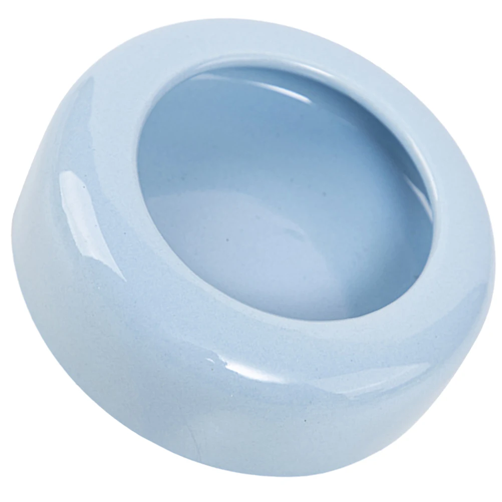 

1Pcs Ceramic Pet Drink Water Bowl Sky Blue Flat Feeder for Dogs Cats Easy Clean Durable Large Size Cat Feeding Bowl