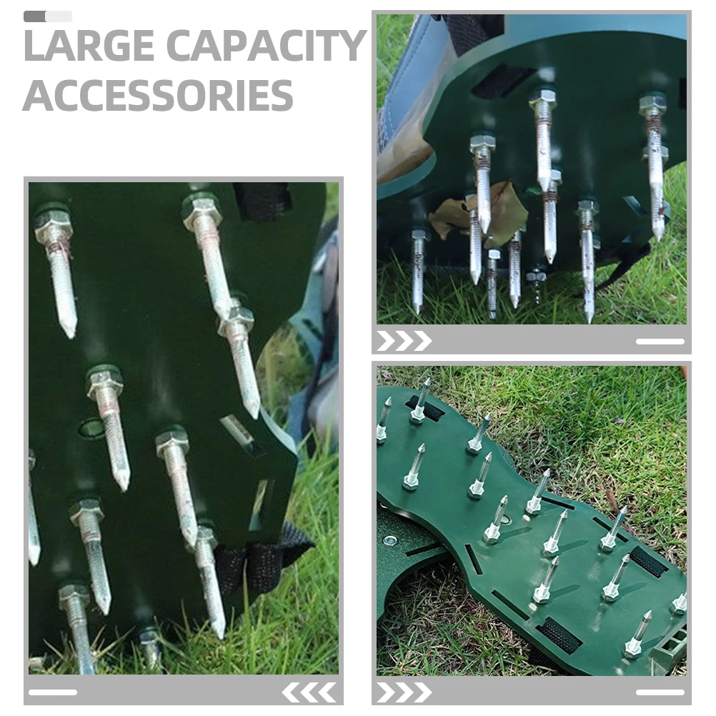 

40pcs Lawn Aerator Spikes Metal Grass Nailed Shoes Garden Accessories 1040D 42MM Yard Tools Soil Spikes Sandals