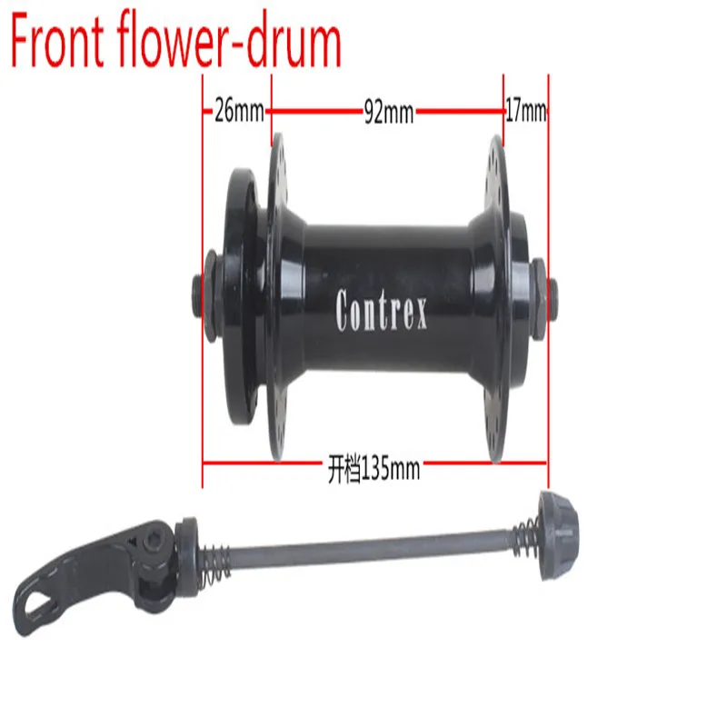 

26 "Super Wide Snow Bike Aluminum Alloy Cartridge Bearing Flower Drum 2 Peilin Front And Rear 32 36 Hole Axle Fatbike Hub