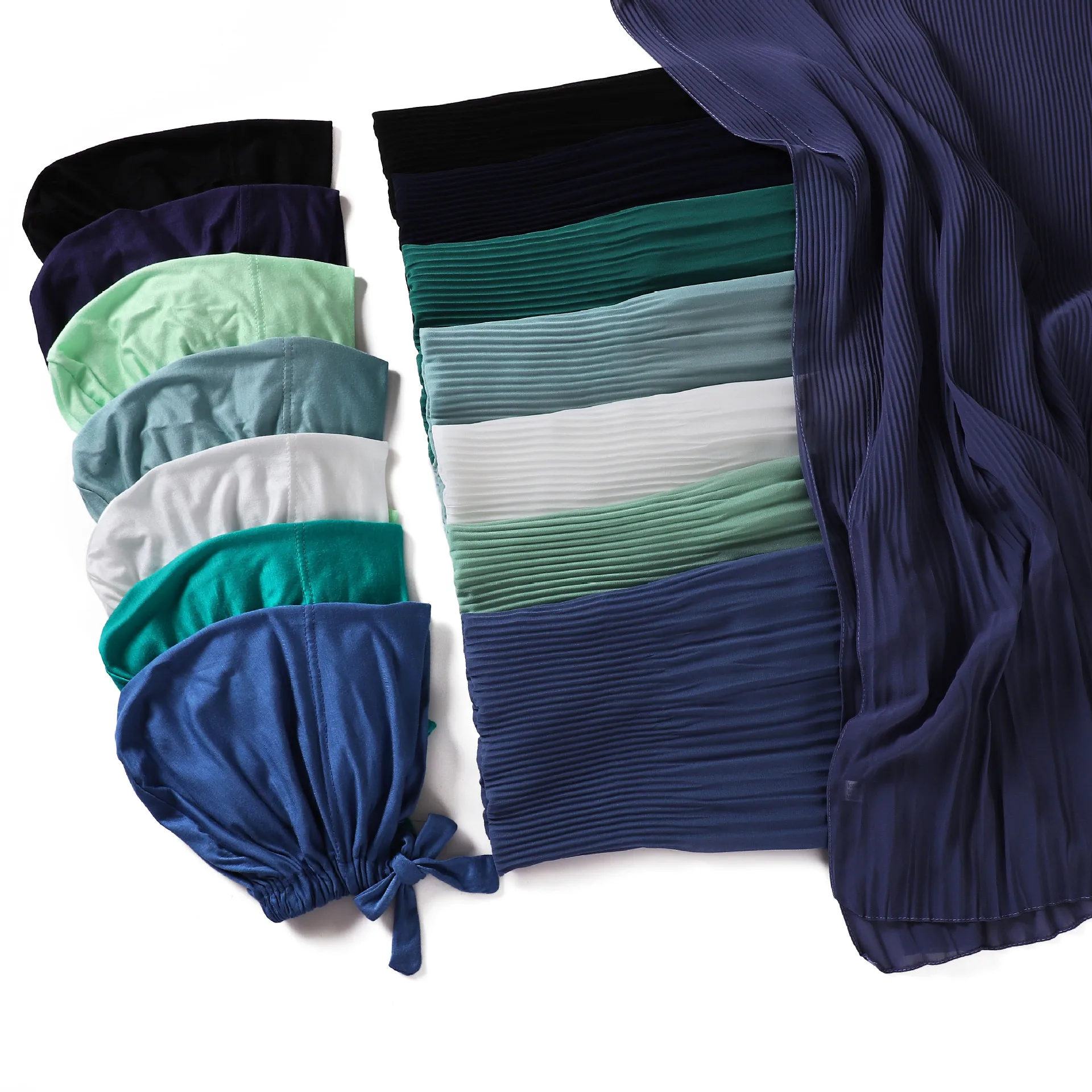 2 pçs chiffon longo cachecol e chapéu de renda conjunto muçulmano hijab underscarf bonnet boné islam cachecóis instantâneos turbante babados xales envoltórios