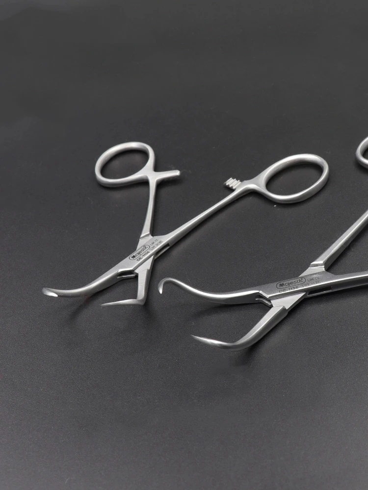 Stainless Steel Dental Surgical Tweezers Orthopedic Forceps Cloth Towel Clamp Pointed Napkin Pliers - 11/13.5/15cm Surgical Inst