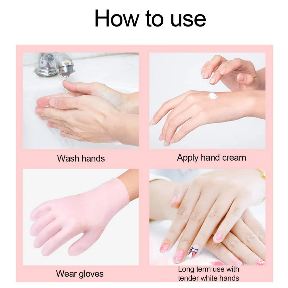 Tcare Reusable SPA Gel Gloves Moisturizing Whitening Exfoliating Smooth Beauty Hand Care Silicone Hand Glove Waterproof Cleaning