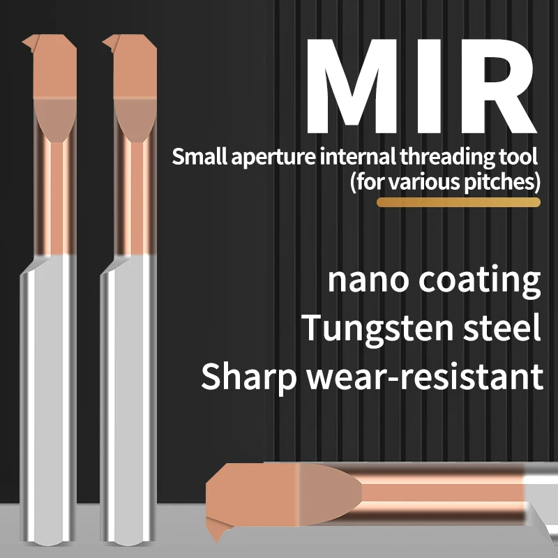WALTETAP MIR Round Grooving Cutter Boring Auto Lath Small Hole Internal Turning Tool CNC Machining Carbide Coated Modular Bar