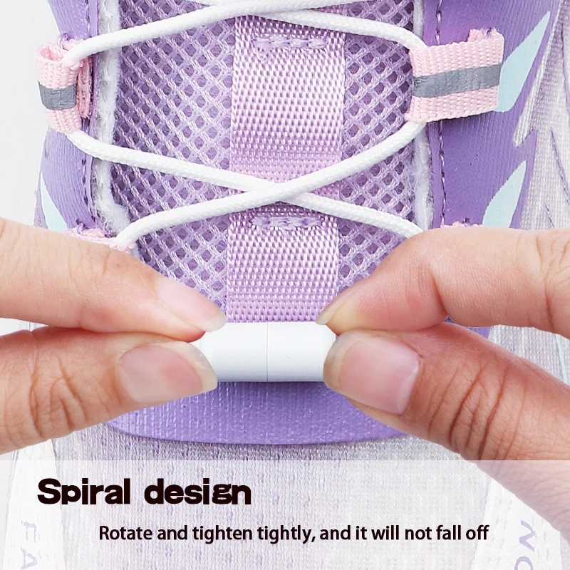 1Pair Upgrade Swivel Buckle Shoelaces Automatic Laces Without Ties Children Adults Thick Rope Sneakers Shoelace Shoe Accessories