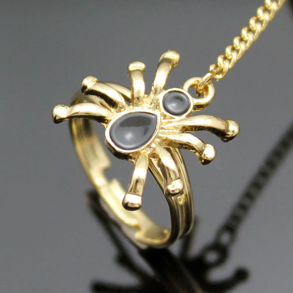 Spider Cuff Bracelet For Women Web Slave Chain Hand Harness Fashion Bangle Halloween Jewelry Girl Friendship Gift Accessories image 5