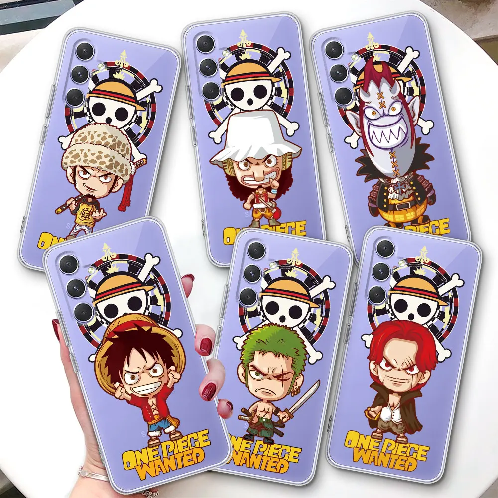One Piece Art Case for Samsung Galaxy A15 A16 A17 A54 A14 A22 A51 A53 A12 A13 A23 A71 A52 A55 A33 Transparent TPU Phone Cover