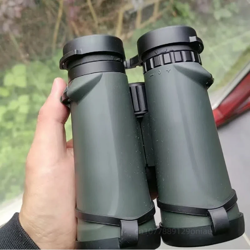 New 8/10X42 Nitrogen Filled Waterproof Telescope, High-definition Wide-angle Outdoor Viewing Hunting Green Binoculars