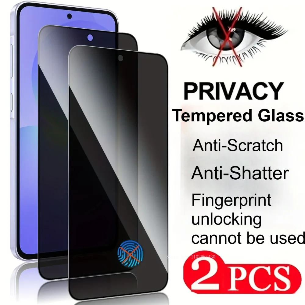 

2PCS Anti-Spy Tempered Film for Samsung Galaxy A26 A36 A56 A16 5G True Anti-peeping 9H Hardness Anti-Shatter Anti-Scratch Glass