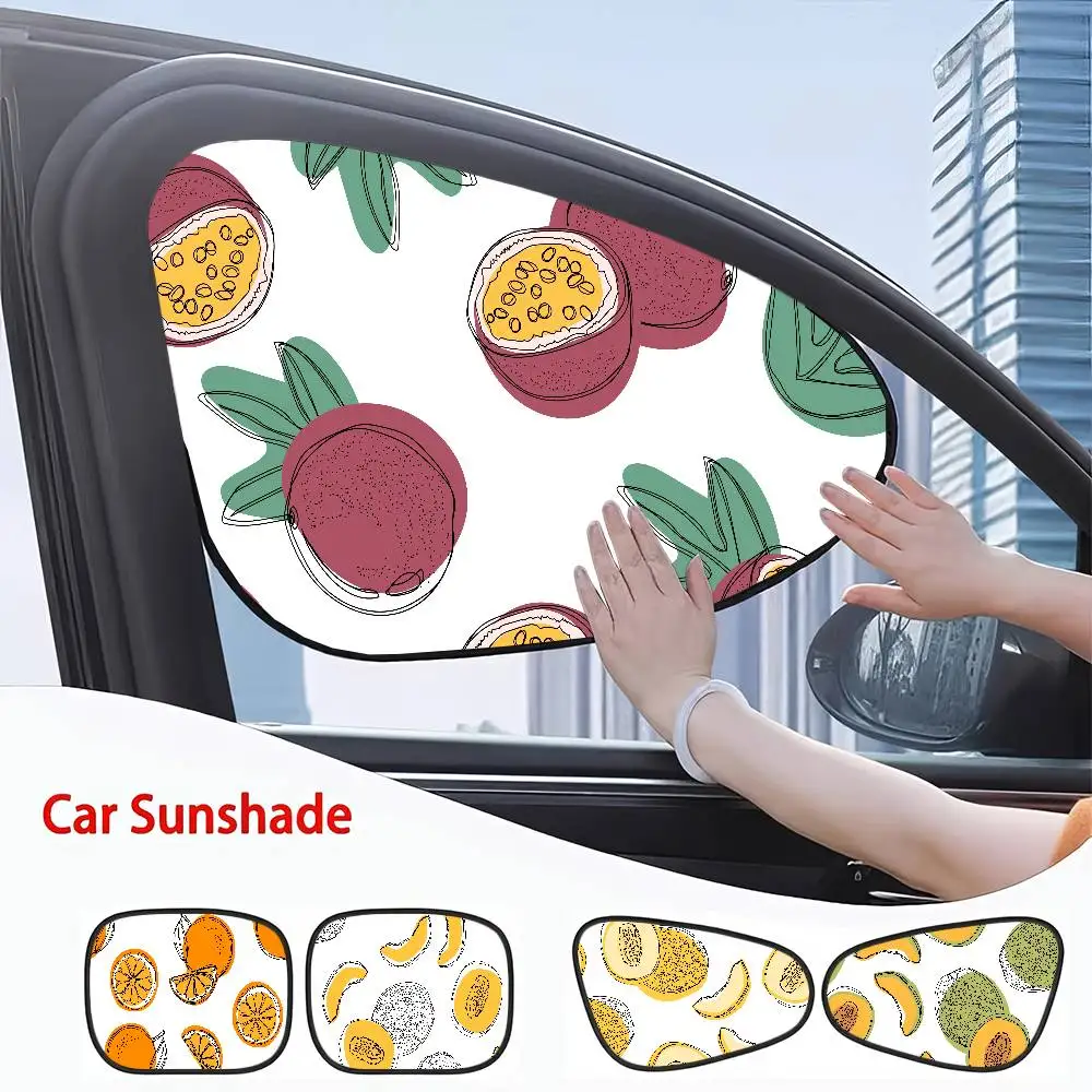 

Солнцезащитный козырек для автомобиля с граффити и фруктами — летняя крышка окна, солнцезащитный крем, занавеска на боковое окно, солнцезащитный крем