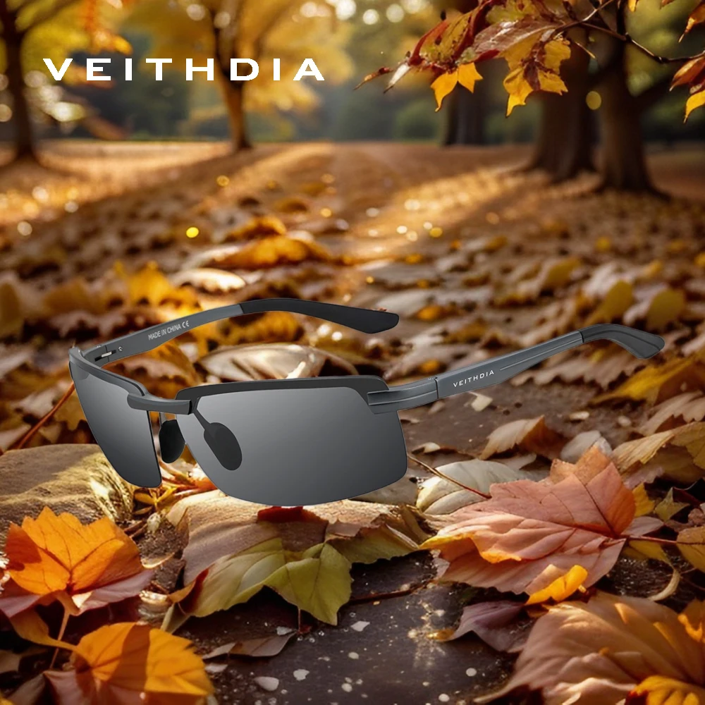 

Солнцезащитные очки VEITHDIA, модные спортивные очки в алюминиевой оправе, поляризованные линзы UV400, винтажные очки, мужские очки для вождения, для мужчин и женщин, FA6510