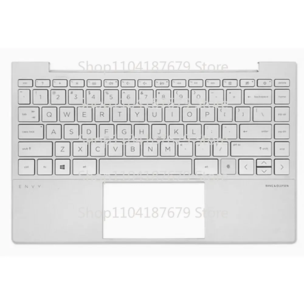 

1pcs For HP ENVY 13-BA Series Palmrest Upper Case Backlit Keyboard Silver Top