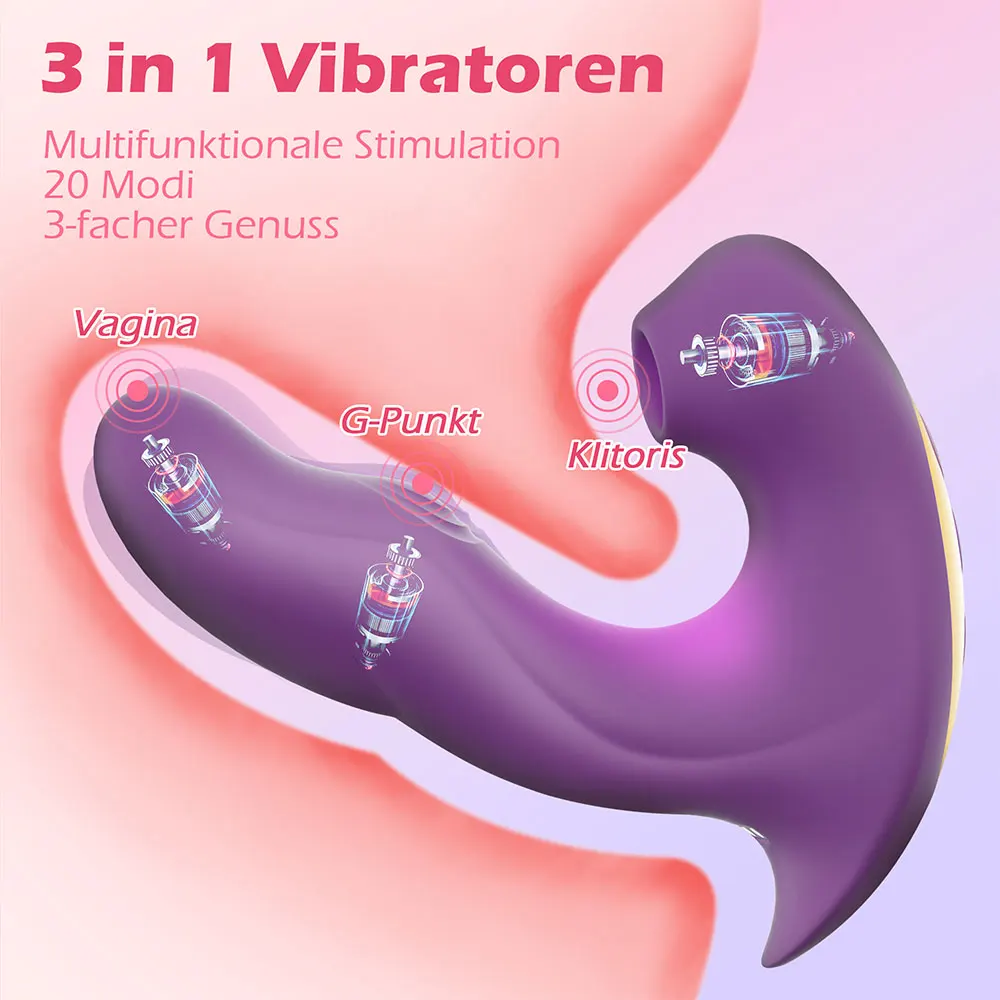 3 in 1 New Clitoral Sucking Vibrator Female For Women Clit Clitoris Sucker Tongue Licking Dildo Adults Goods Sex Toys Female