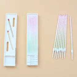 8 Pcs Long Christening Pillar Colored Candles Guest Gift Birthday Sparkles Candles For Wedding Tables And Holders Candle  ﻿
