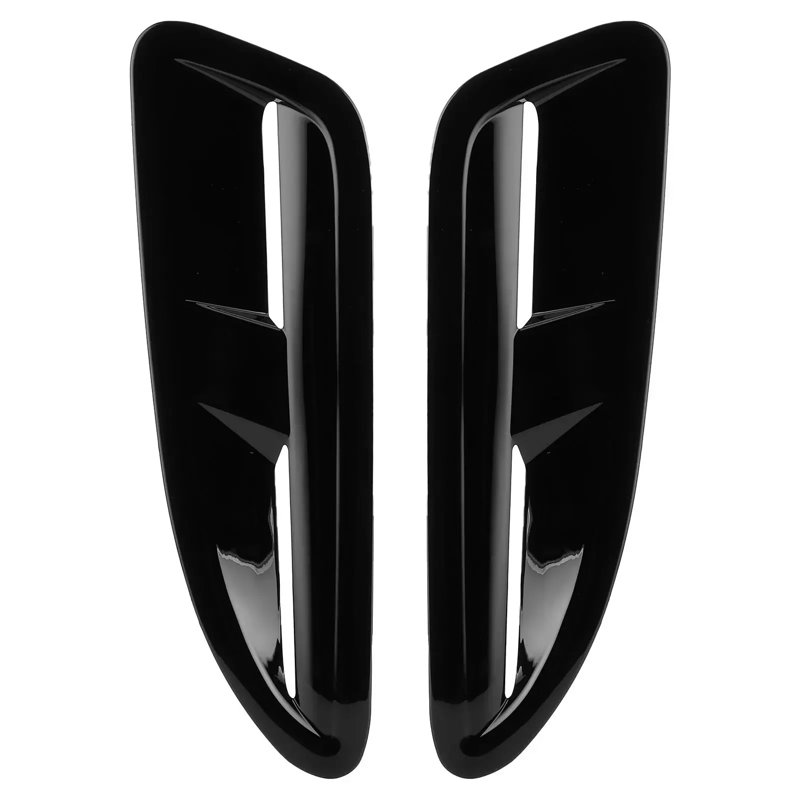 2PCS Glossy Black Bonnet Vents Hood Scoops for Jaguar XKR for xk 8 - Vehicle Exterior Upgrade