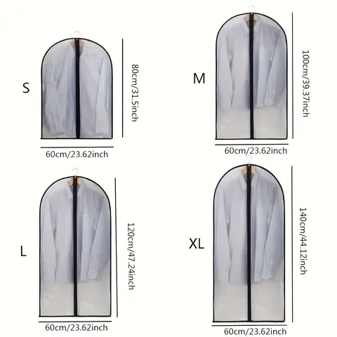 1 पीस - वाटरप्रूफ हैंगिंग बैग कपड़े धूल कवर सूट धूल कवर स्टोरेज बैग 6 best sales कपड़े धूल कवर - №4