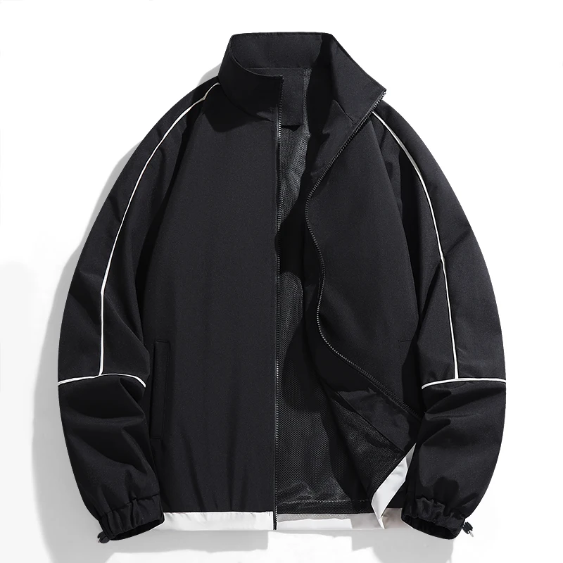 

Spring Autumn 2025 Men's Outdoor Jaet Single Sportswear Casual Windbreaker Faionable Youth Polyester Fiber Long Sve