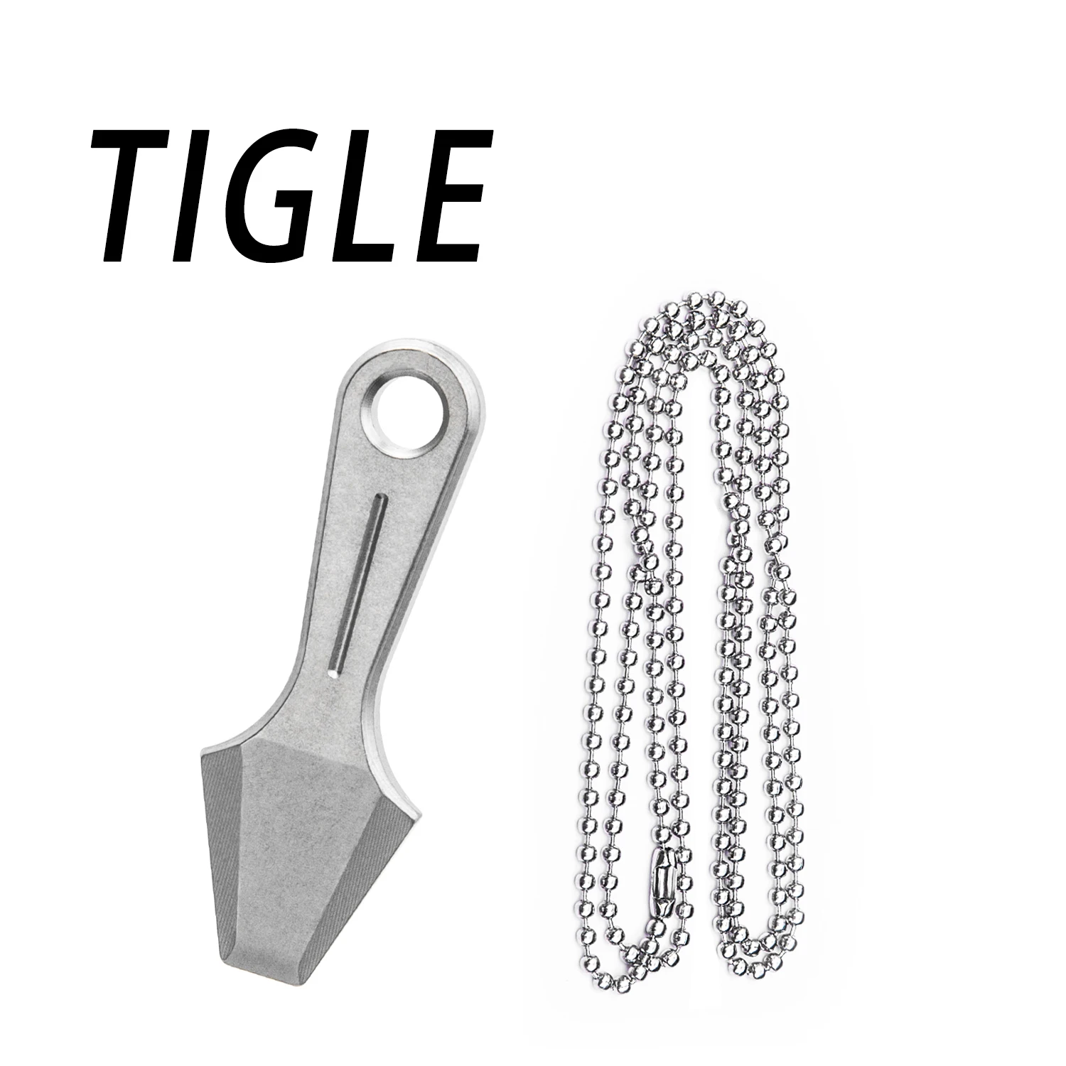 

Titanium Alloy Super Light Pendant Multifunctional Outdoor EDC Small Tool Unpacking Bottle Opener With Chain