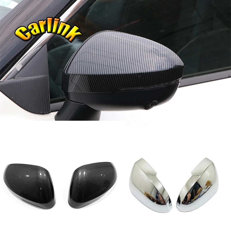 

For Mitsubishi Outlander 2022 2023 ABS Carbon Car Side Door Mirror Decorative Sticker Protective Cover Cover Trim Accessories