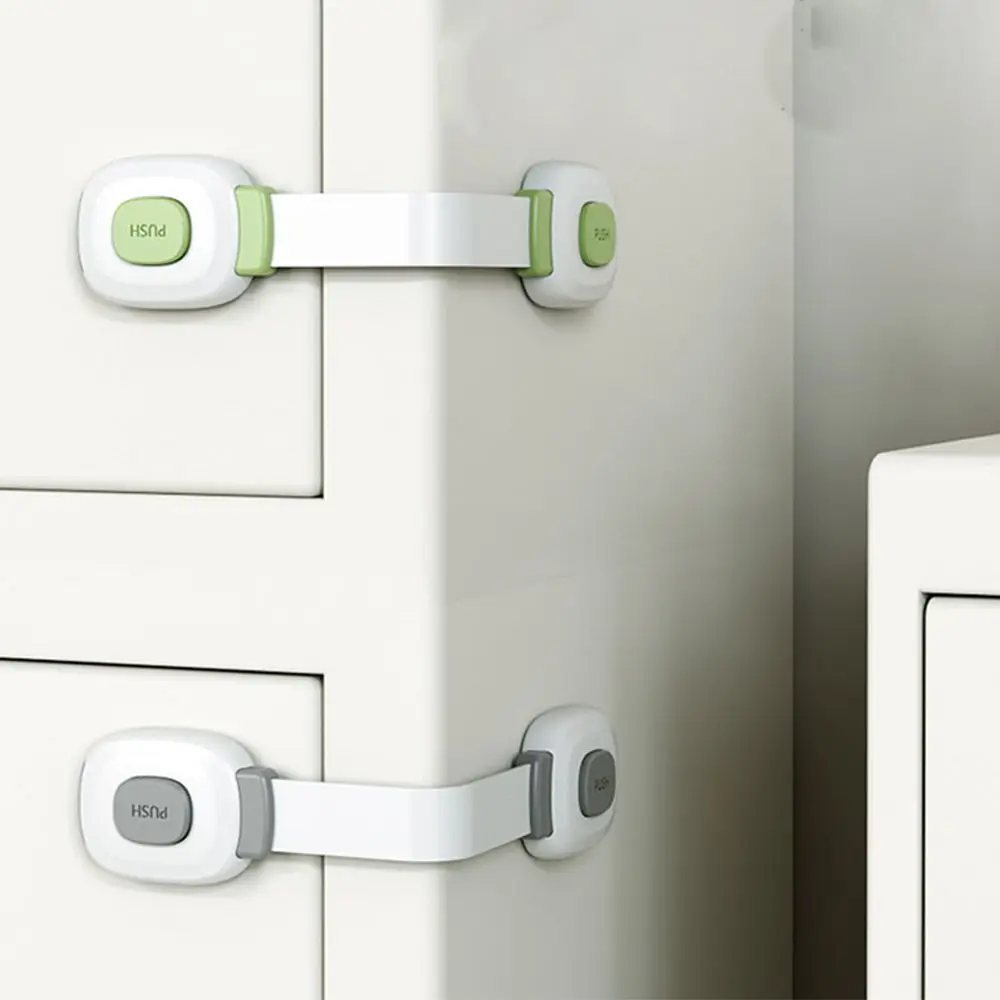 Slot Locks Straps Firm Kids Double Buckle Baby Safety Locks Refrigerator Door Locks Cabinet Locks Child Protection Equipment