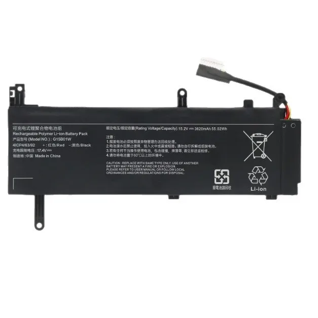 Baterai G15B01W untuk Xiaomi Gaming 15.6 ''7300HQ GTX1050 GTX1060 1050Ti TM1705 TM180 1060 171502-A1 Seri G15BO1W 2018 2019