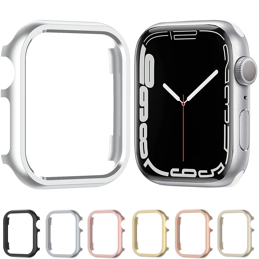 Hollow Metal Case for Apple Watch Cover 44 41 45 40 49 46 42mm No Screen Protector Watchband for iWatch 11 10 9 8 7 6 5 SE Ultra