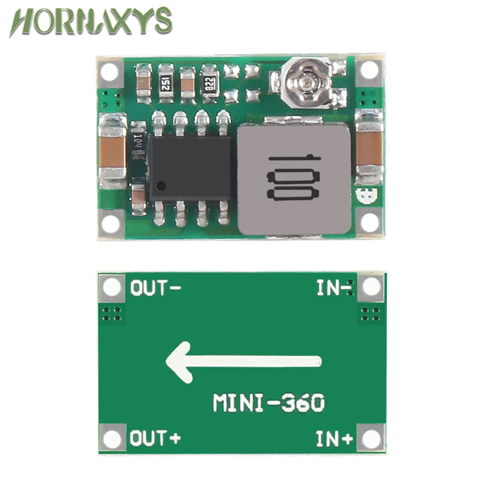 Módulo reductor de fuente de alimentación para coche, Mini360, modelo de avión, 5/10 piezas, CC, Ultra pequeño, LM2596